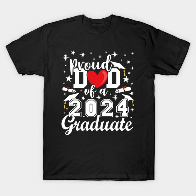 Proud Dad of a 2024 Graduate T-Shirt by Asg Design